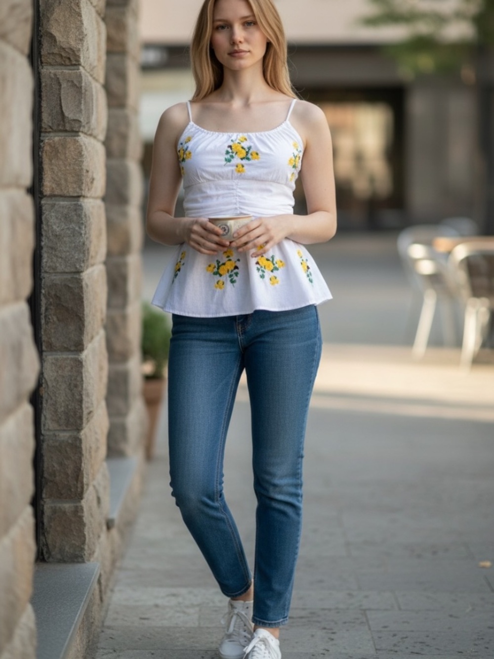 Peplum Babydoll Flare Ruch Waist Blouse Shirt Top